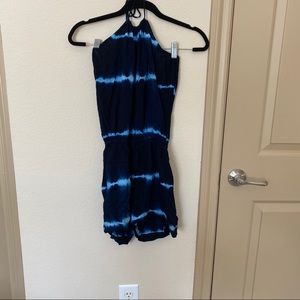 Halter tie dye romper
